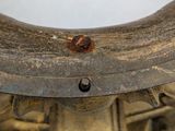 a close up of a metal object on a table