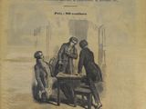 un vieux livre sur lequel figure l'image d'un homme jouant aux échecs