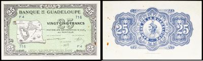 a close up of three different types of currency on a white background