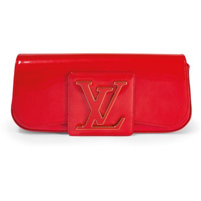Pochette Louis Vu Vu en cuir verni rouge