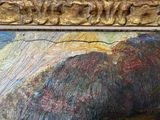 a picture of a painting of a bull in a painting