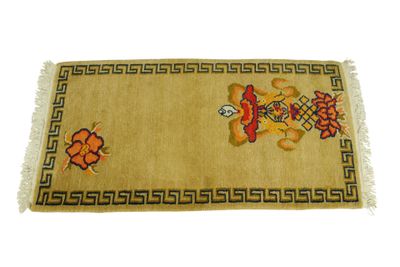 Tapis Népalais (chaine, trame et velours en laine), vers 195…