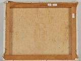 an old picture of a picture frame with a piece of paper on it