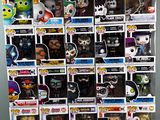 many different types of pop vinyl figures on display