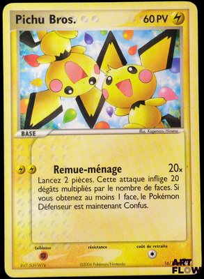 une carte sur laquelle figure une image des Pikachu Bros
