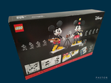 a box that has a lego mickey and mickey mouse figures in it