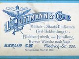 an old advertisement for the german army is displayed on a blue background