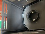 an image of a metal oven with a door open