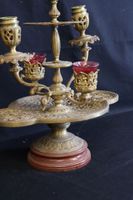 Bougeoir en bronze et socle en marbre. (photo 6)