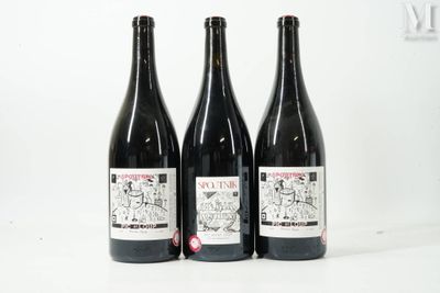 trois bouteilles de vin posées sur une table blanche