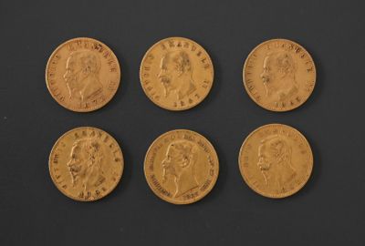 six gold sovereigns of george iv and queen victoria