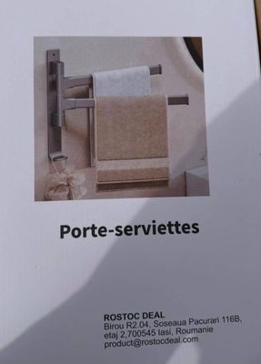 a box with a picture of a towel rack on it