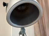 a lamp that is on top of a table