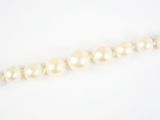 un rang de perles blanches sur fond blanc
