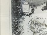 an old map of the country of england and ireland in a wooden frame