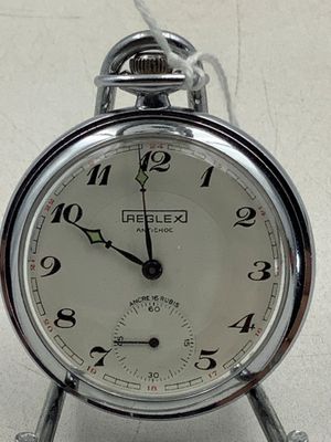 Montre à gousset REGLEX antichoc en métal.