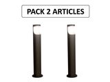 deux lampadaires en noir et blanc sur lesquels figurent les mots « pack 2 articles »