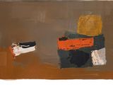 an image of a painting of a boat and a ball on a table