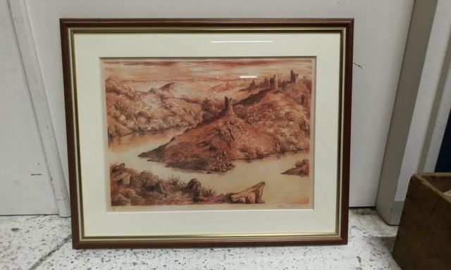Gaston Thierry « les ruines de crozant ». Lithographie signée en ...