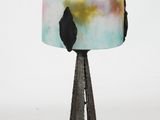 a lamp that is sitting on top of a table