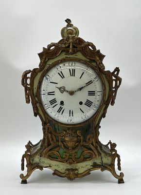 Cartel d’époque Louis XV en Vernis Martin et ornementations …