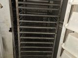 many racks of food that are in the kitchen