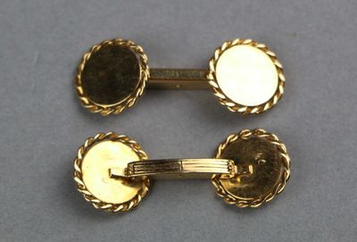 Boutons De Manchette En Or Jaune 10 Carats Début XXe Siècle - Poids 3,40g - Occasion