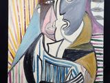 tableau représentant un homme et une femme tenant chacun un couteau à la main