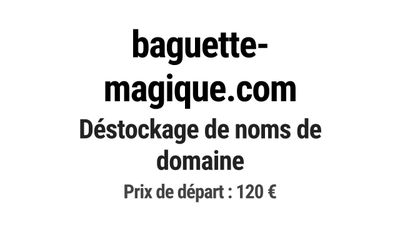 Nom de domaine baguette-magique.