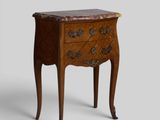 an image of a small chest of drawers with a marble top