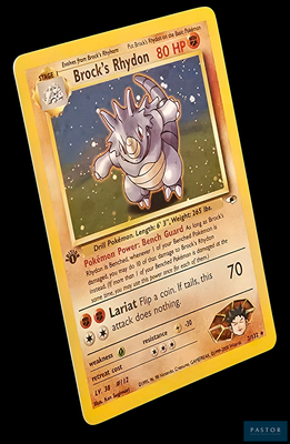 une carte sur laquelle figure l'image d'un personnage de Pokémon