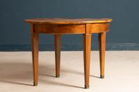Table console demi-lune en noyer et placage de noyer, forman… (photo 2)