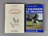 deux livres sur l'équitation sur Amazon et la photo d'un homme à cheval