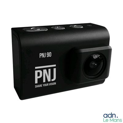 une image représentant un petit appareil photo noir sur fond blanc