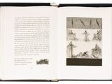 an open book with a picture of a man riding a horse