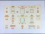 a picture of a drawing of a house on the wall