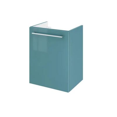 une image représentant une petite armoire bleue avec un tiroir