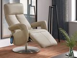 a reclining chair with a remote control in a living room