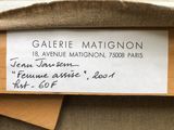 an image of a label on a piece of fabric that says galerie matignon