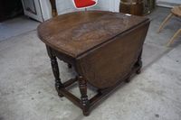 Table à pieds rabattables anglaise du XIXe siècle - chêne - … (photo 4)