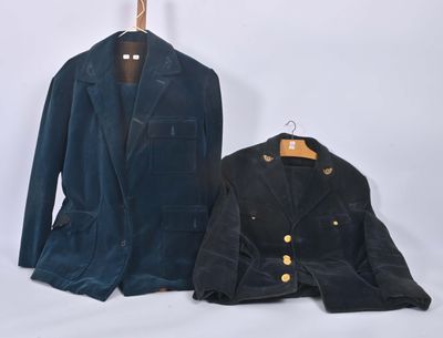 two pieces of clothing are displayed on a white surface