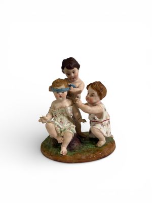 Allemagne, début du XXe Groupe de biscuit peint représentant…