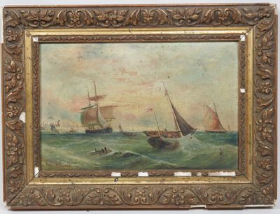 une image représentant un tableau de voiliers sur l'océan