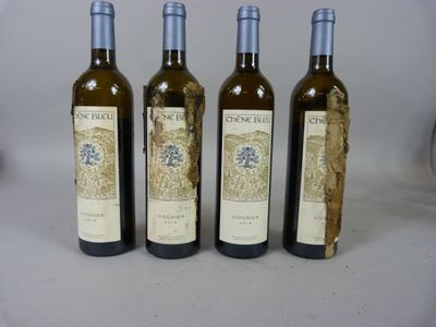 * 4 Bouteilles IGP Ventoux Viognier, Chêne Bleu, 2016, blanc…