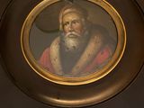 a picture of a man with a beard and a beard in a picture frame