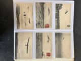 a picture of a set of six postcards with birds flying in the sky