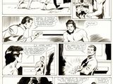 a page from a comic strip with a man in a suit and tie