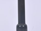 a black bottle with a cork stopper on it