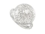 une image représentant une bague en argent sertie d'un diamant au centre