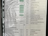a close up of a binder with a list of books on it